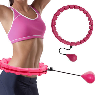 Anillo de la aptitud de la yoga del deporte de Ring For Adults Weighted Digital del aro de Hula del rosa del ABS