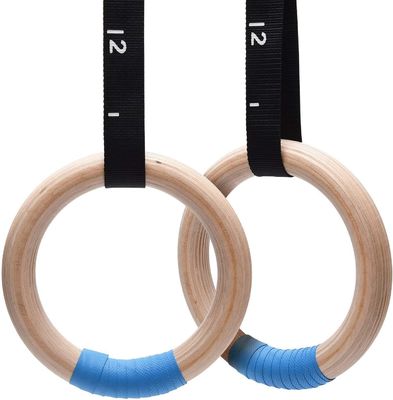Círculo doble al por mayor   Hebilla ajustable de madera el 14.76ft de la leva de los anillos 1500lbs de la gimnasia