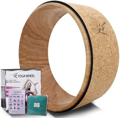 Equipo de madera amistoso de encargo Cork Yoga Wheel Manufacturor de la aptitud de ECO